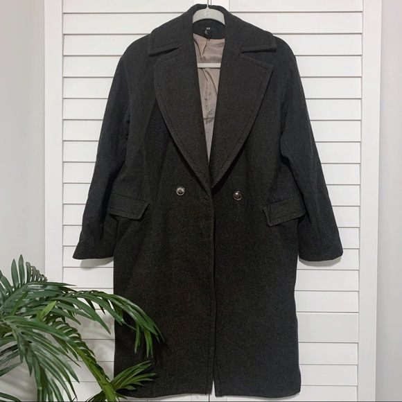 🍁Fall🍁 Oversized Grey Wool Pea Coat